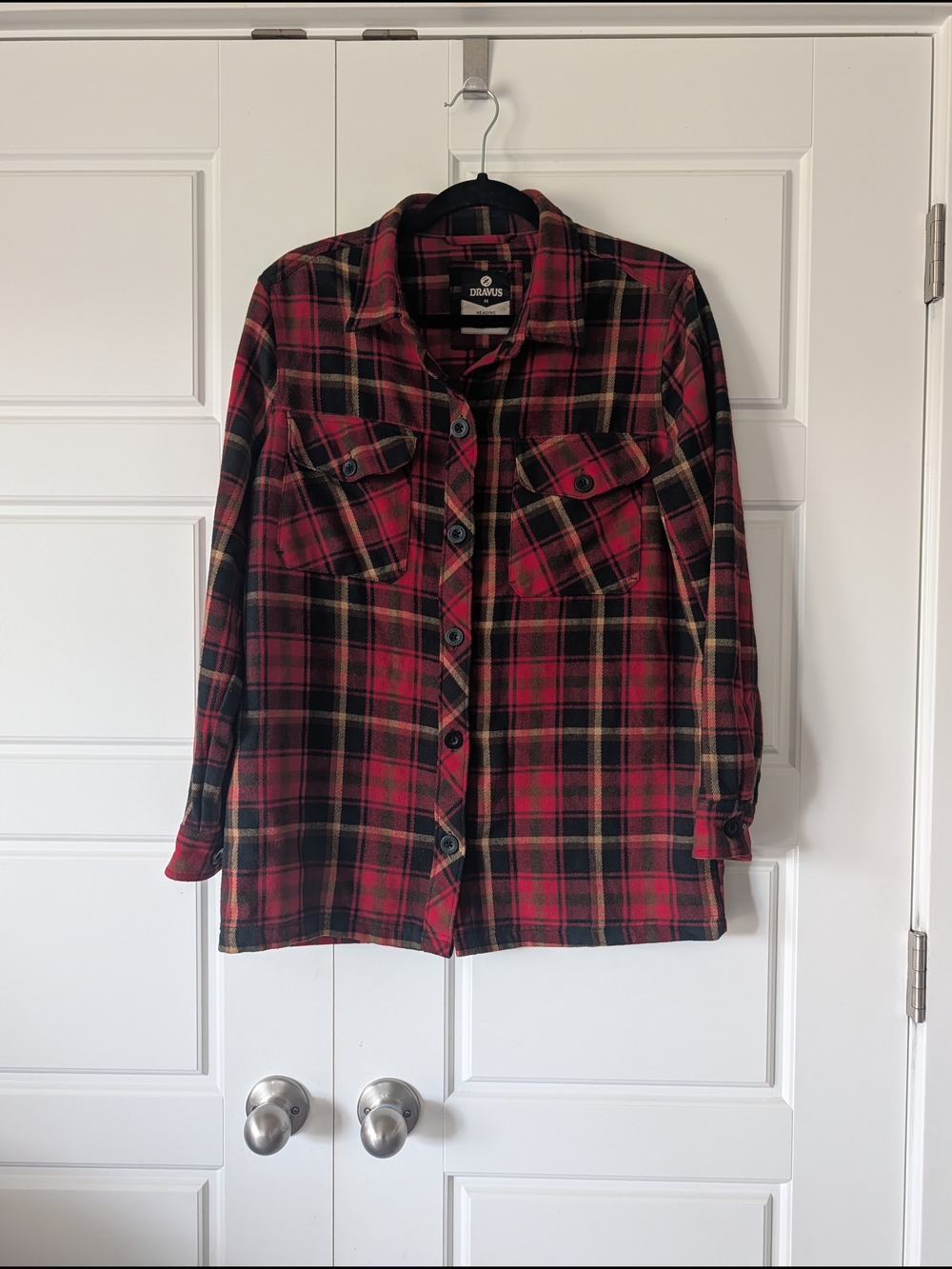 Dravus Red & Black Plaid Button-Up Shirt